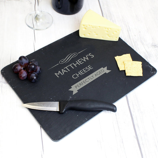 Perfectly Aged Slate Cheese Board - Elegant Casa
